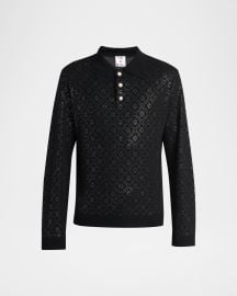 Men\'s Hot Fix Monogram Long-Sleeve Shirt at Neiman Marcus