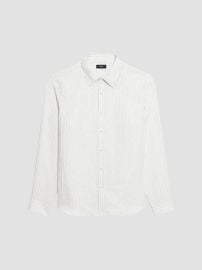 Men\'s Irving Linen Relaxed-Fit Shirt - Crisp Blue Multi - at Saks Fifth Avenue