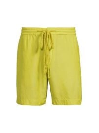 Men\'s Jaquard Silk Drawstring Shorts - Chartreuse - at Saks Fifth Avenue