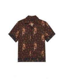 Men\'s Leopard Leopard-Print Cuban-Collar Shirt at Macys