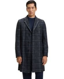 Men\'s Plain Check Slim-Fit Coat at Macys
