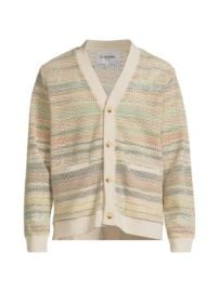 Men\'s Resonance Rainbow Mesh Cardigan - at Saks Fifth Avenue