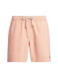 Men\'s Traveler Classic Swim Trunks - Cruise Royal Seersucker - at Saks Fifth Avenue