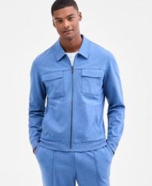 Men\'s Weekend Smart Zip-Front Stretch Knit Jacket, Macy\'s Exclusive at Macys
