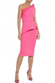 Mendes One-Shoulder Pleated Dress by Roland Mouret at The Outnet