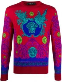 Mendusa Intarsia Sweater by Versace at Farfetch