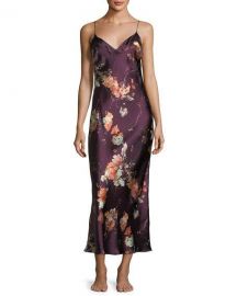 Meng Floral-Print Sleeveless Silk Nightgown at Neiman Marcus