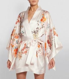 Meng Floral Silk Short Kimono at Harrods