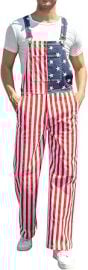 Mens American Flag Overalls Denim Bib Shorts Romper Adjustable Strap with Pockets at Amazon