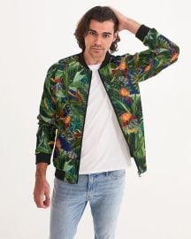 Mens Bomber Jacket Jungle Print Jacket Tropical Jacket - at Etsy