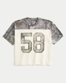 Mens Boxy Crop Number Graphic Jersey Mens Clearance HollisterCocom at Hollister
