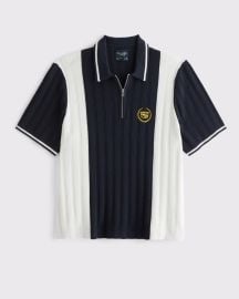 Mens Cadillac Zip Sweater Polo Mens Clearance Abercrombiecom at Abercrombie & Fitch