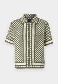 Mens Crochet-Style Geometric Button-Through Sweater Polo Mens Clearance Abercrombiecom at Abercrombie & Fitch