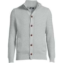 Mens Long Sleeve Drifter Mock Neck Cardigan Lands End at Land's End