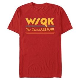 Mens Stranger Things Vintage Radio The Squawk WSQK T Shirt - Red - X Large Target at Target