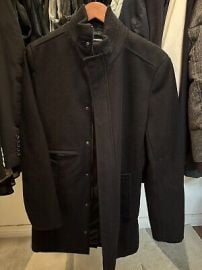 Mens Zara Dark Navy Blue Trench Coat eBay at eBay