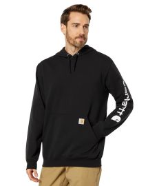 Menx27s Carhartt Midweight Signature Sleeve Logo Hooded Sweatshirt com at Zappos