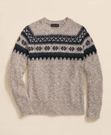 Menx27s Cotton Fair Isle Sweater Brooks Brothers at Brooks Brothers