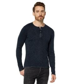 Menx27s John Varvatos Memphis Waffle Henley in Fadeaway Wash Y1891X88 com at Zappos