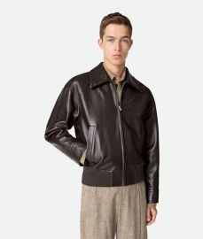 Menx27s Leather Blouson in Fondant Bottega Veneta US at Bottega Veneta