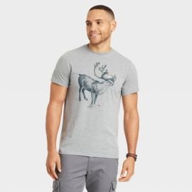 Menx27s Printed Graphic T-shirt - Goodfellow amp Co Heathered Gray Xxl Target at Target