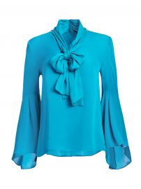 Merideth Slit Sleeve Button Down Blouse at Alice and Olivia