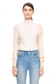 Merino Charmeuse Turtleneck Pullover by Rebecca Taylor  at Rebecca Taylor