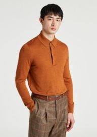 Merino Long Sleeve Polo Shirt by Paul Smith worn by Mike Colter on The Talk at Paul Smith