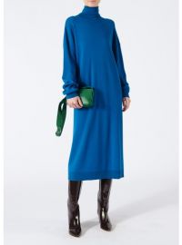 Merino Wool Tie Back Long Dress by Tibi at Tibi