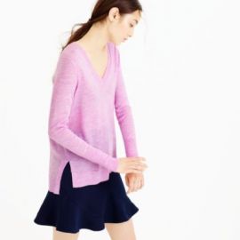 Merino wool V-neck tunic sweater at J. Crew