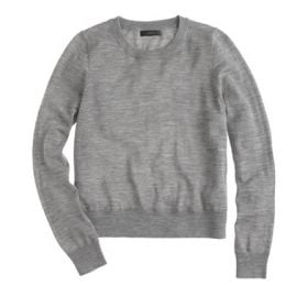 Merino wool crewneck sweater in Hthr Smoke at J. Crew