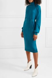 Merino wool turtleneck midi dress at Net A Porter