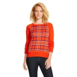 Merona Plaid Pullover Sweater at Target