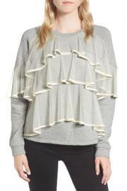 Mesh Ruffle Sweatshirt at Nordstrom Rack