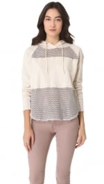 Mesh panel hoodie by Free People at Shopbop