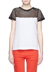 Mesh shoulder top by Sandro at Lane Crawford