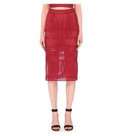 Mesh striped pencil skirt at Selfridges