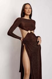 Meshki Christina Backless Maxi Wrap Dress at Meshki