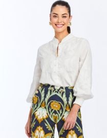 Mestiza Iman Barong Top in Embroidered Linen at Nordstrom