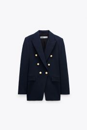 Metal Button Blazer at Zara