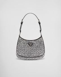 Metal Prada Cleo Satin Bag With Crystals PRADA at Prada