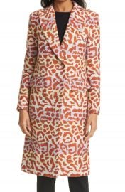 Metallic Animal Jacquard Cotton Blend Coat   Nordstrom at Nordstrom