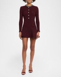 Metallic Boucle-Knit Mini Dress at Neiman Marcus