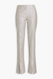 Metallic Cotton Boucle Straight Leg Pants at The Outnet