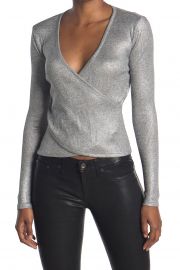 Metallic Crossover Wrap Top by Ramy Brook at Nordstrom Rack