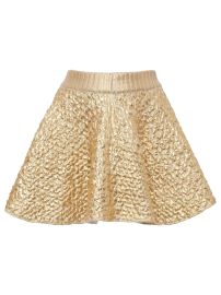 Metallic Effect Mini Skirt at Cettire