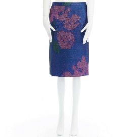 Metallic Floral Skirt by Dries van Noten at 1stdibs