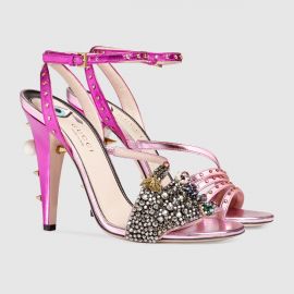 Metallic Leather Sandal by Gucci at Gucci