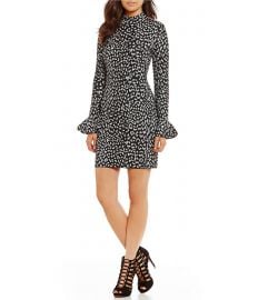 Metallic Leopard Jacquard Knit Sheath Dress by MICHAEL Michael Kors at Dillards