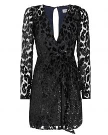 Metallic Leopard Mini Dress at Intermix